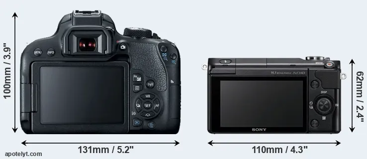 Comparison 800D or NEX-3N rear