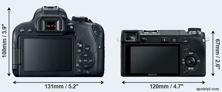 Comparison 800D or NEX-6 rear