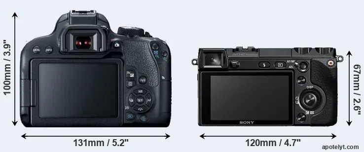 Comparison 800D or NEX-7 rear