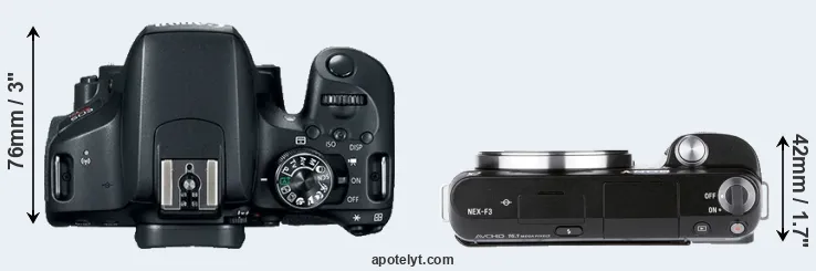 Compare 800D versus NEX-F3 top