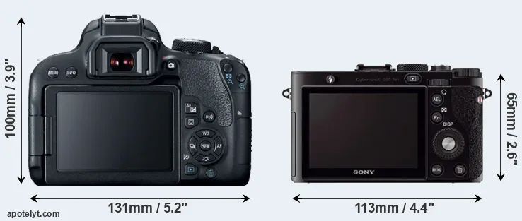 Comparison 800D or RX1 rear