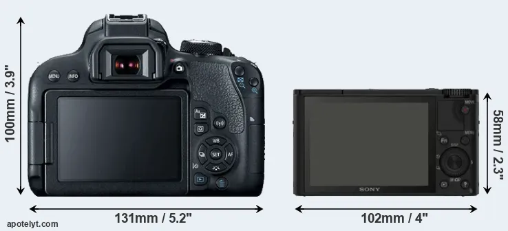 Comparison 800D or RX100 rear