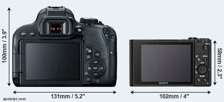 Comparison 800D or WX800 rear