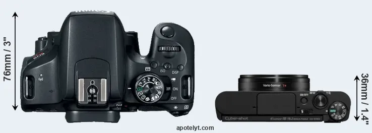 Compare 800D versus WX800 top