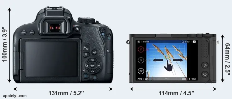 Comparison 800D or M1 rear