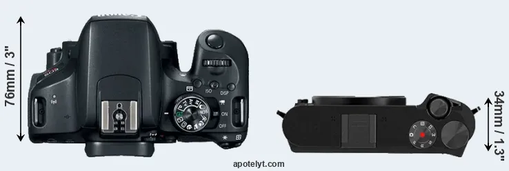 Compare 800D versus M1 top