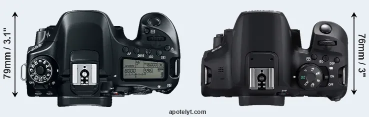 Compare 80D versus 850D top