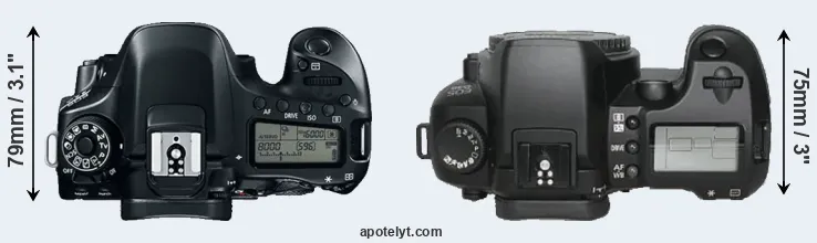 Compare 80D versus D30 top