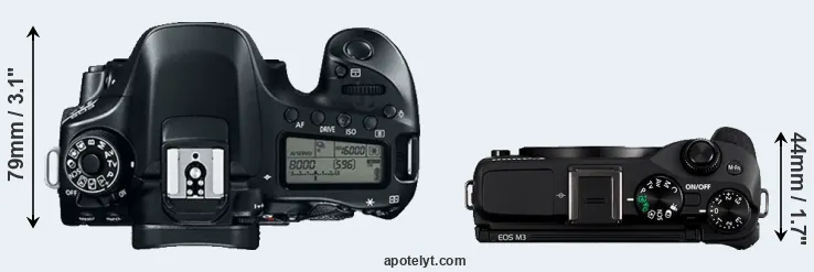 Compare 80D versus M3 top