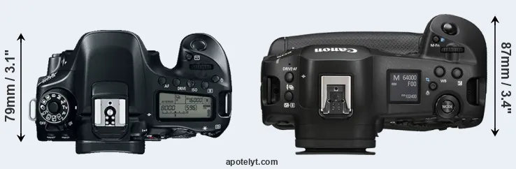 Compare 80D versus R1 top