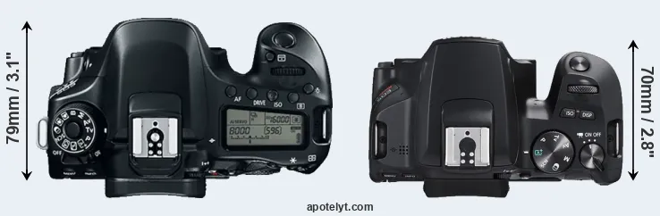Compare 80D versus SL3 top