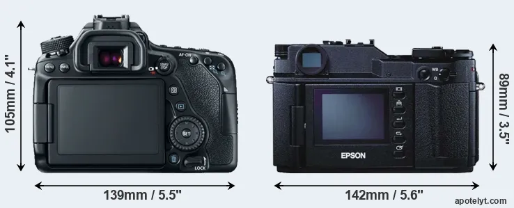 Comparison 80D or R-D1 rear