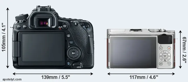 Comparison 80D or X-A3 rear