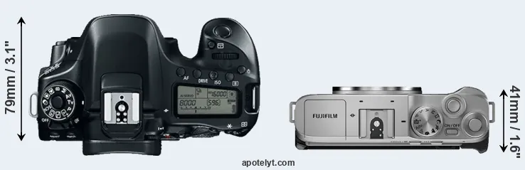 Compare 80D versus X-A7 top
