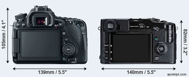 Comparison 80D or X-Pro1 rear