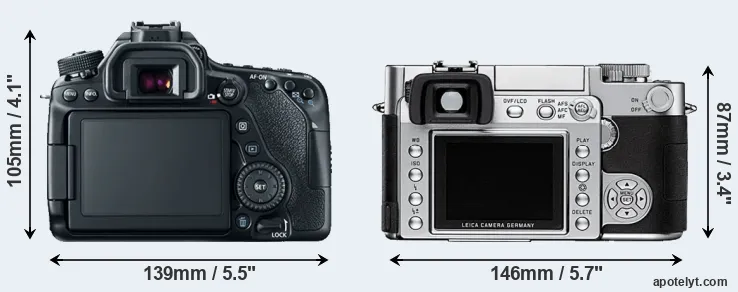 Comparison 80D or Digilux 3 rear