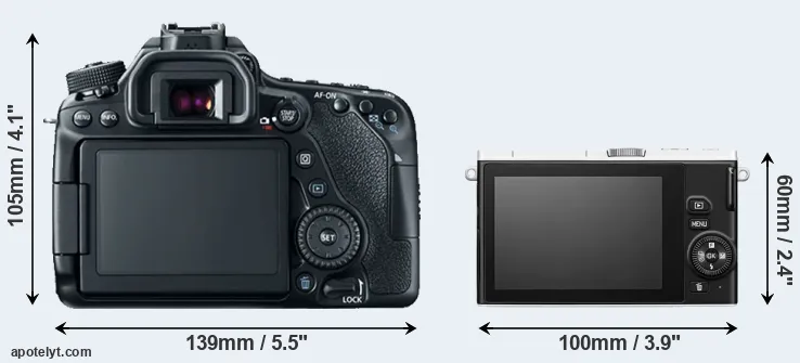 Comparison 80D or J4 rear