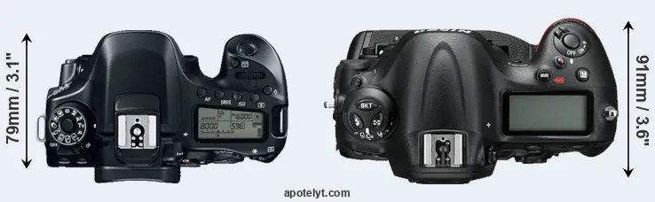 Compare 80D versus D4S top