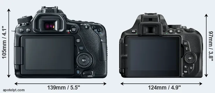Comparison 80D or D5600 rear