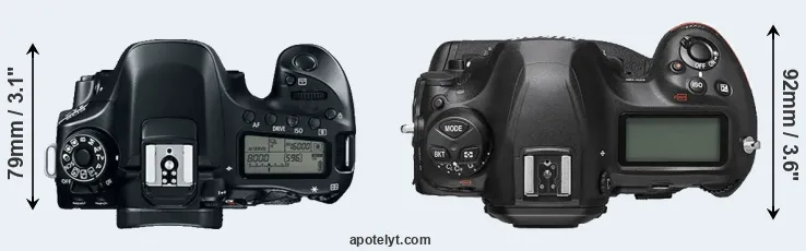 Compare 80D versus D6 top