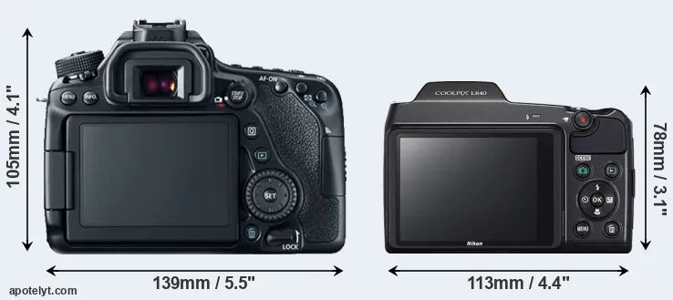 Comparison 80D or L840 rear