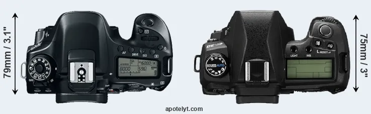 Compare 80D versus E-30 top