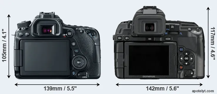 Comparison 80D or E-5 rear