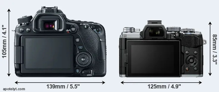 Comparison 80D or E-M5 III rear