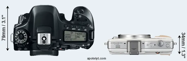 Compare 80D versus E-PM2 top