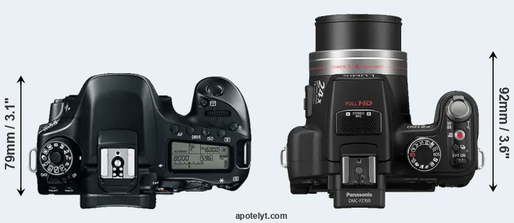 Compare 80D versus FZ100 top