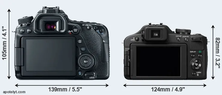 Comparison 80D or FZ150 rear