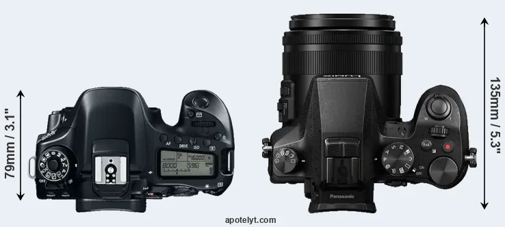 Compare 80D versus FZ2500 top