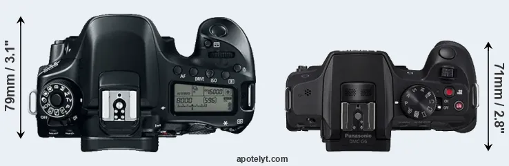 Compare 80D versus G6 top