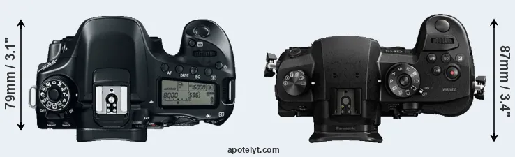 Compare 80D versus GH5 top