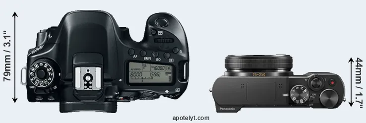 Compare 80D versus TZ100 top