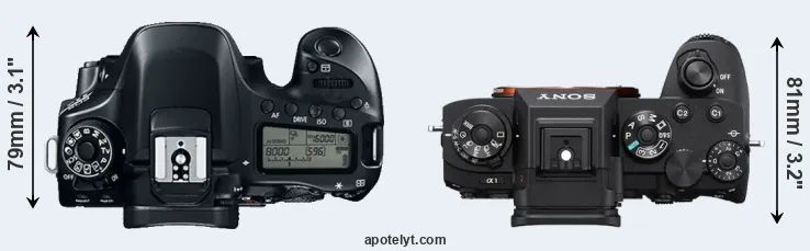 Compare 80D versus A1 top