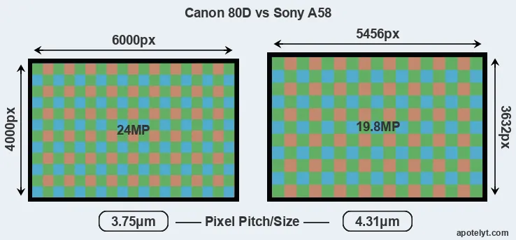 80D versus A58 MP