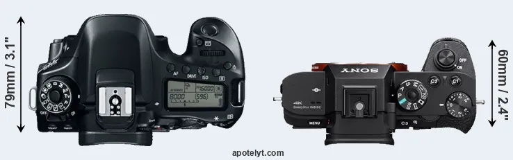 Compare 80D versus A7S II top