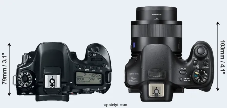 Compare 80D versus HX400V top