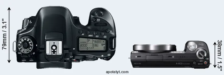 Compare 80D versus NEX-5N top
