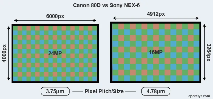 80D versus NEX-6 MP