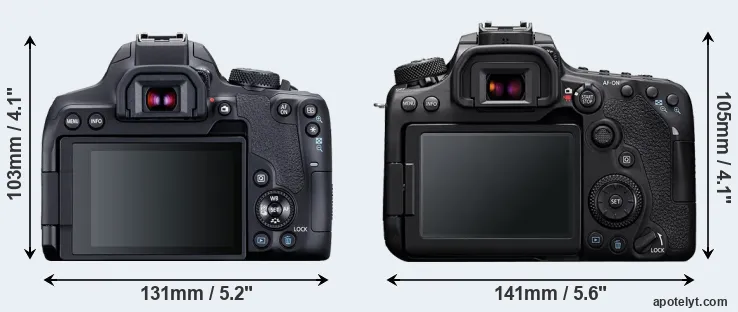 Comparison 850D or 90D rear