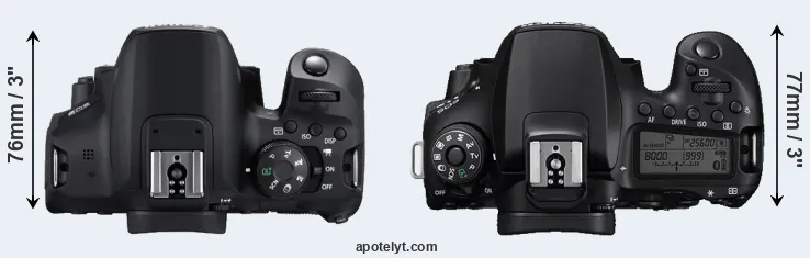 Compare 850D versus 90D top