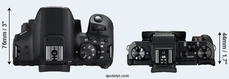 Compare 850D versus G5X top