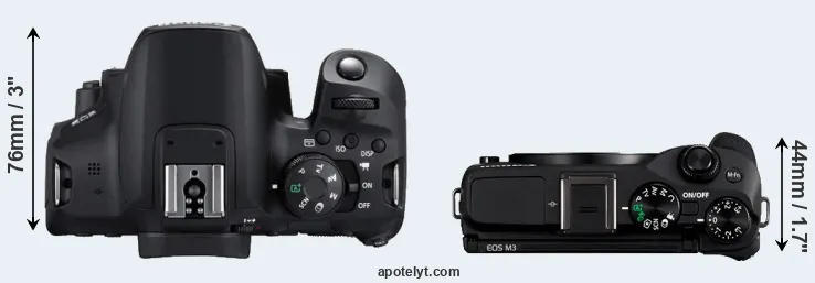 Compare 850D versus M3 top