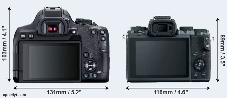 Comparison 850D or M5 rear