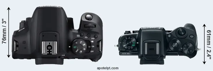 Compare 850D versus M5 top