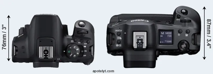 Compare 850D versus R3 top