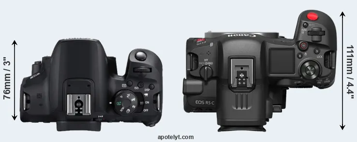 Compare 850D versus R5 C top