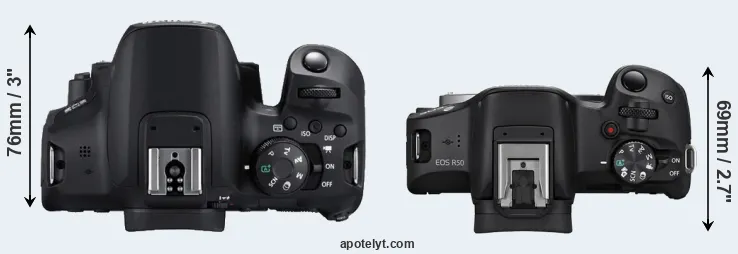 Compare 850D versus R50 top
